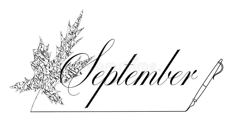 Setembro o começo do ano acadêmico ilustração royalty free