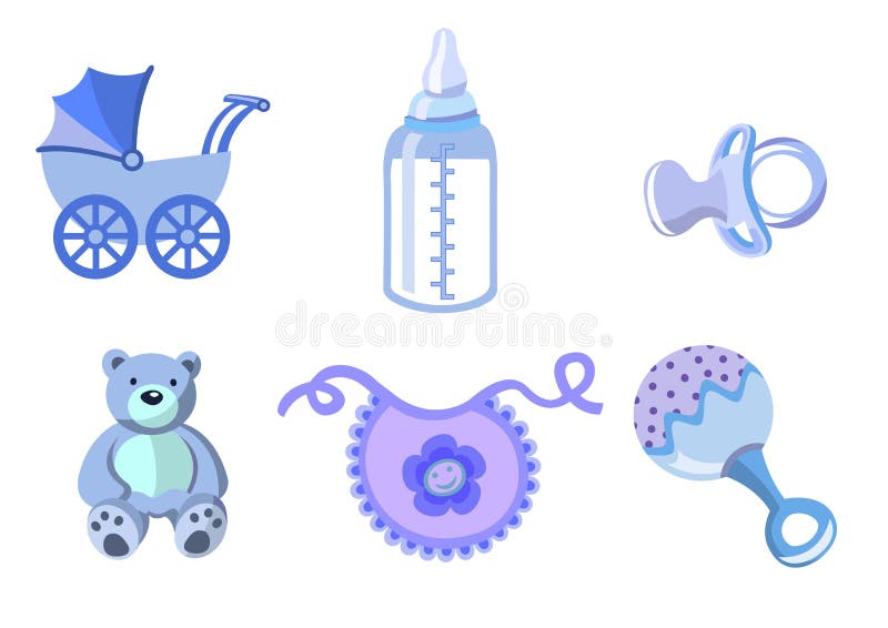 Seten av behandla som ett barn symboler stock illustrationer Seten av behandla som ett barn symboler stock illustrationer
