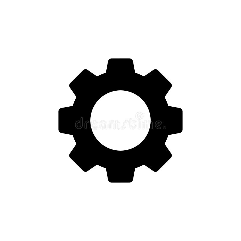 Setting Icon Isolated on White Background. Setting Vector Icon. Cog