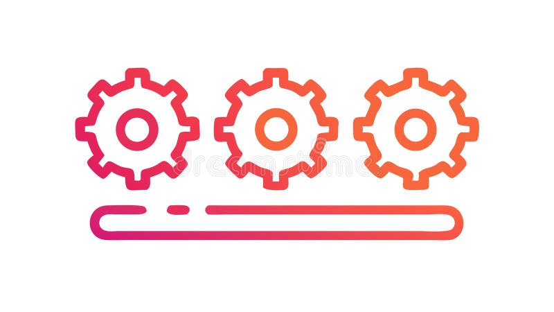 Settings Configuration Gears Outline Icon, vector design Generative AI royalty free illustration
