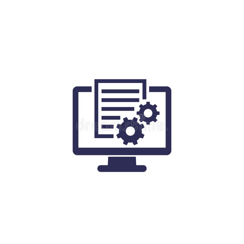 Settings file, system configuration icon royalty free illustration
