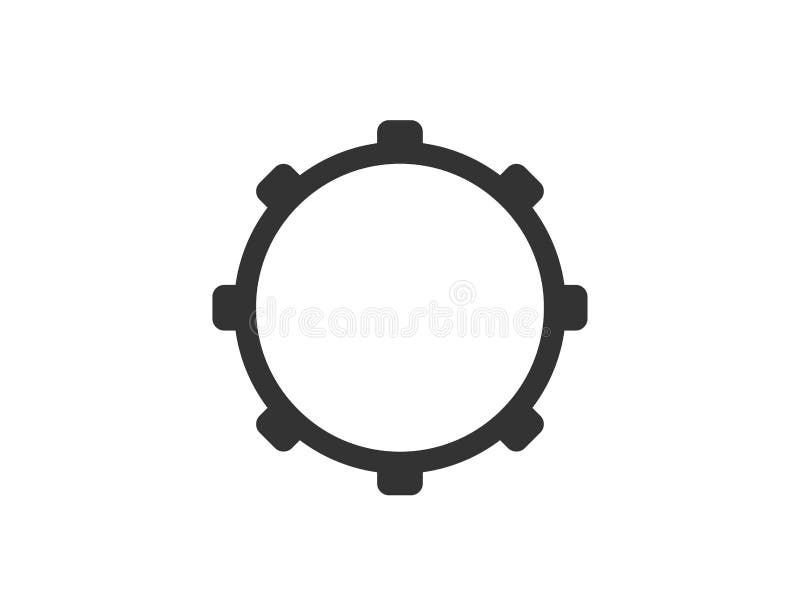Settings gear icon. Cogwheel engine mechanism. Work tool for machine. Web cog sign for smartphone and computer. Simple outline stock illustration