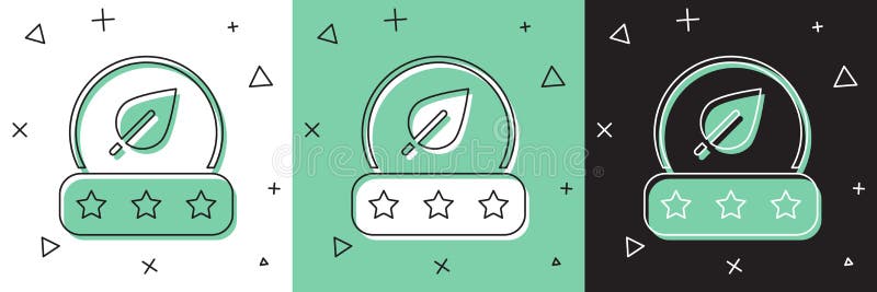 Setzen Sie das Symbol für Teepflanzen auf weißem und grünem schwarzem Hintergrund.. Teeblätter. Vektor vektor abbildung