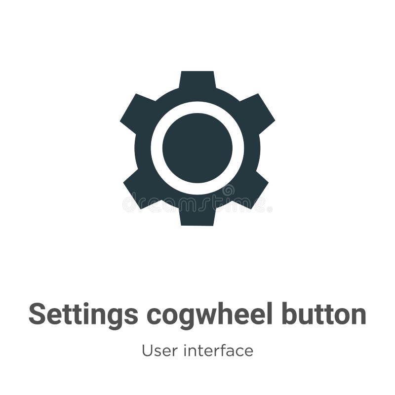 Setări pictogramă vectorială buton cogwheel pe fundal alb. simbol simbol pictogramă pentru butonul congrotorului pentru setări vec vector illustration