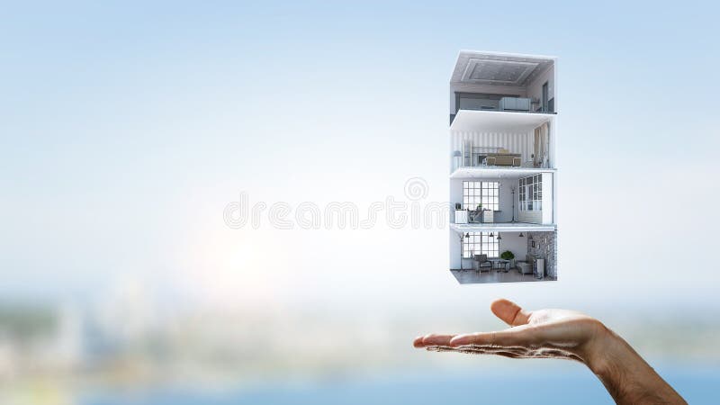 O design da casa dos seus sonhos foto de stock