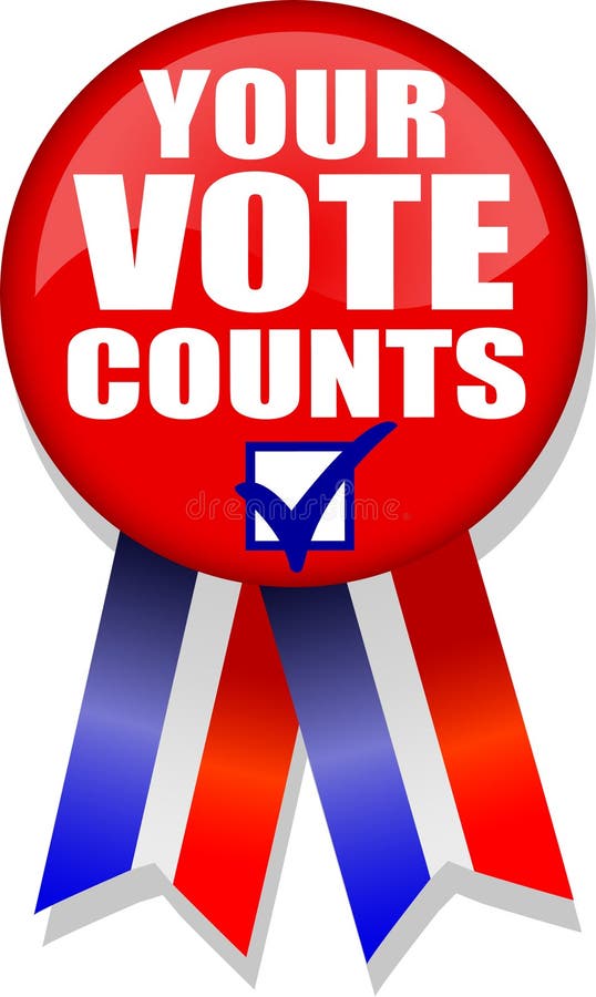 Seu voto conta Button/AI ilustração royalty free Seu voto conta Button/AI ilustração royalty free