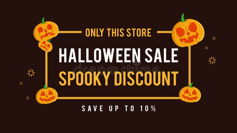 Seulement cette animation fantasmagorique de remise de vente de Halloween de strore illustration stock