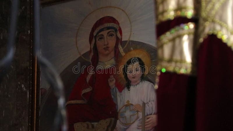 παρθένος στο μοναστήρι σεβάν σιβάν αρμενία απόθεμα βίντεο