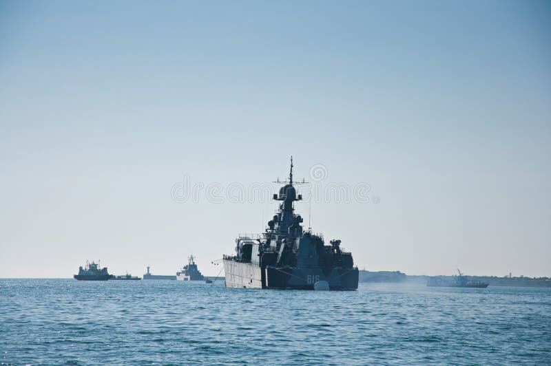 SEVASTOPOL, CRIMEA, UKRAINE - MAY 06, 2013: Guided Missile Corvette `Samum` 616, Ship of The Black Sea Fleet of the Russian Navy