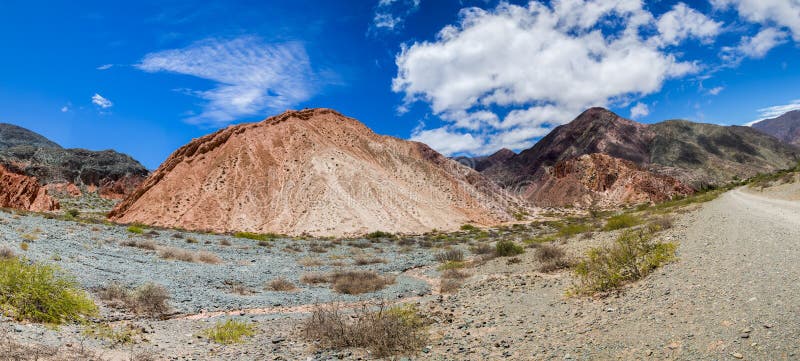 Seven Color Mountains in Purmamarca, Argentina Stock Image - Image of