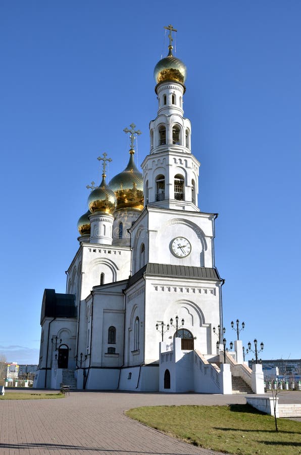 Savior Transfiguration Cathedral, Russia, Abakan stock photo Savior Transfiguration Cathedral, Russia, Abakan stock photo