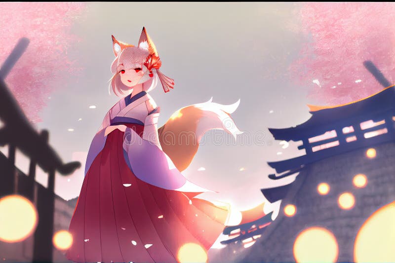 Agenda Anime Kitsune Chica Cute Fox Fantasy Art | Zazzle.es-demhanvico.com.vn