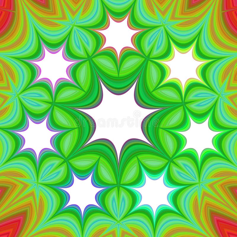 Seven part mandala fractal infographic template vector illustration