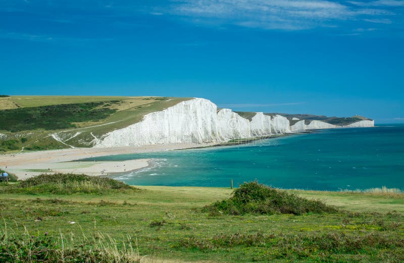 Seven Sisters National Park, White Cliffs,beach,ocean East Sussex ...