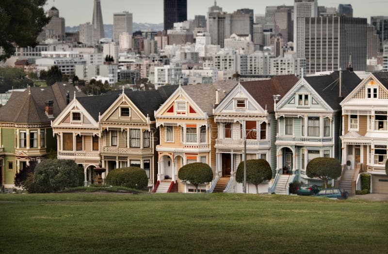 The Seven Sisters in San Francisco Stock Photo Image of panorama