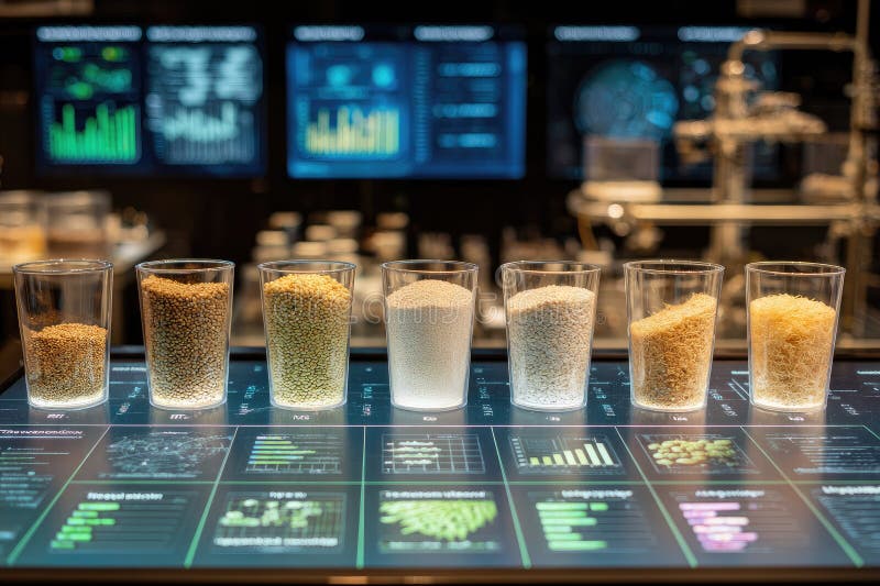 Food Science Lab: Digital Analysis of Grains and Seeds royalty free illustration
