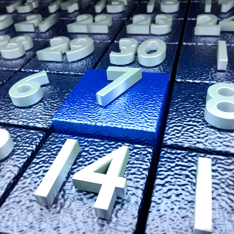 Seventh calendar day royalty free illustration