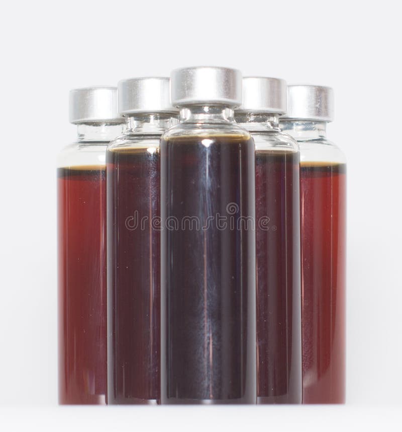 Several Bottles of Liquid Medicine Stock Image Image of drug