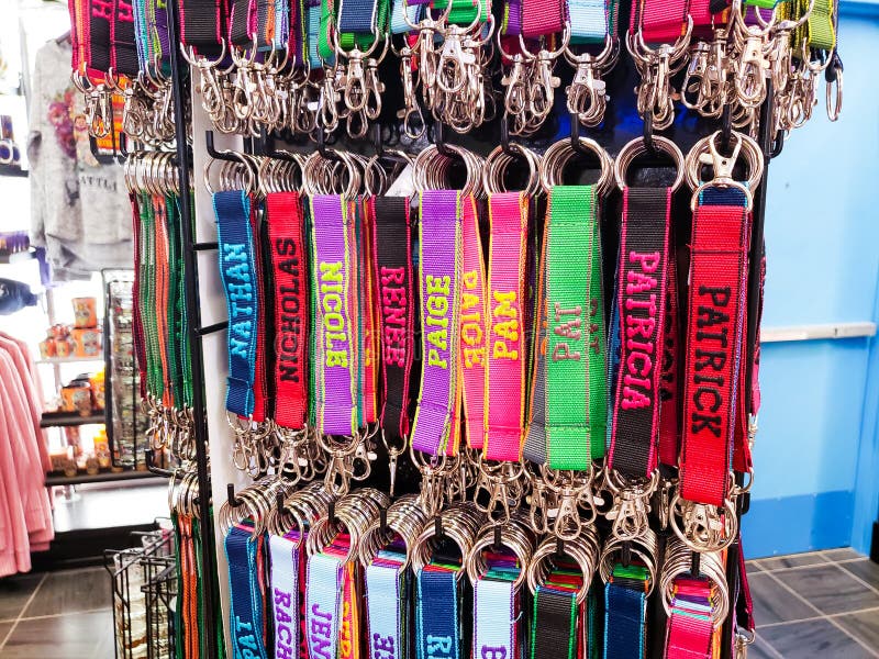 Name lanyard keychain shop