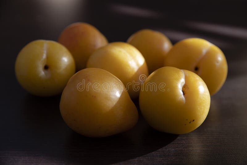 Fresh yellow plums stock photo. Image of natural, sweet 177913228