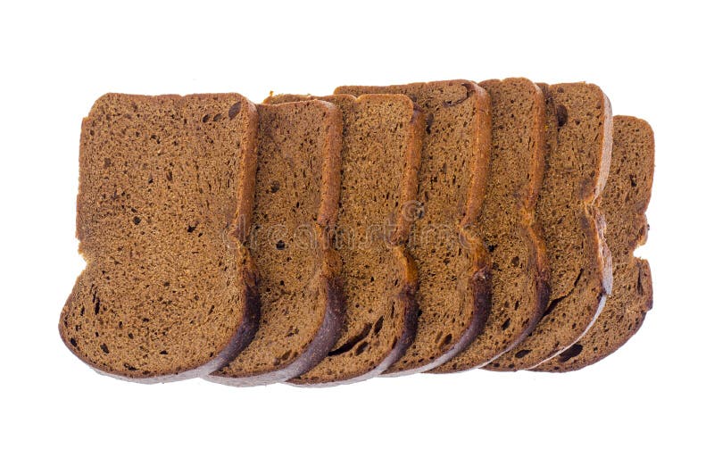 Several Pieces of Dark Rye Bread Stock Image Image of nutrition