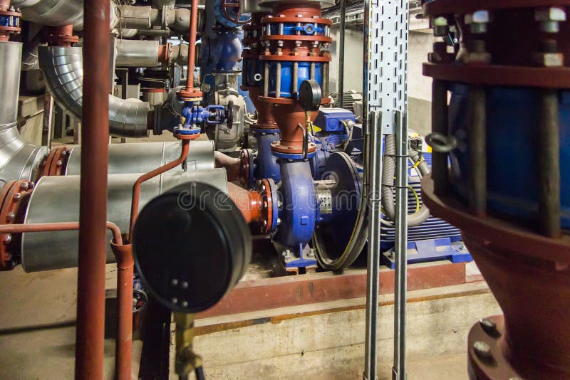 Several Water Pumps with Electric Motors Stock Photo Image of