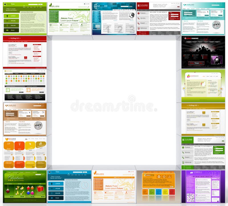 Several Webdesign Templates with Text Space for Advertising vector illustration Several Webdesign Templates with Text Space for Advertising vector illustration