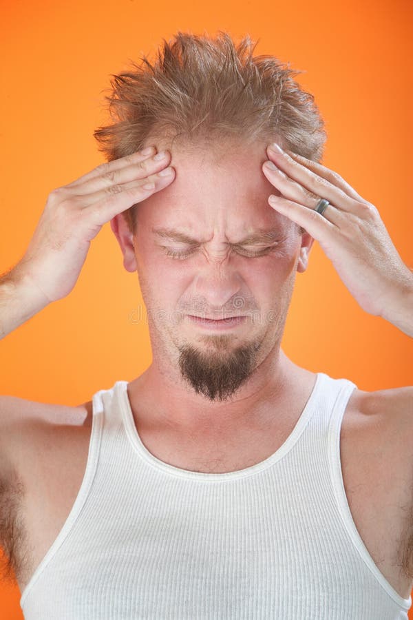 Severe Headache stock photo. Image of problem, alone 18242280