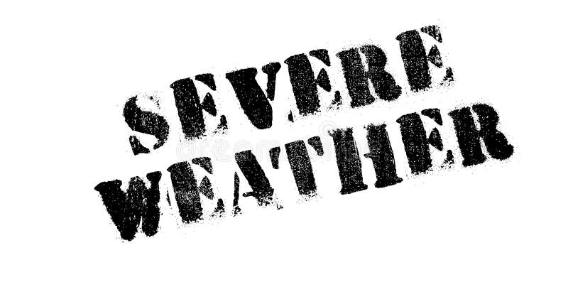 Severe Weather rubber stamp. Grunge design with dust scratches. Effects can be easily removed for a clean, crisp look. Color is easily changed.