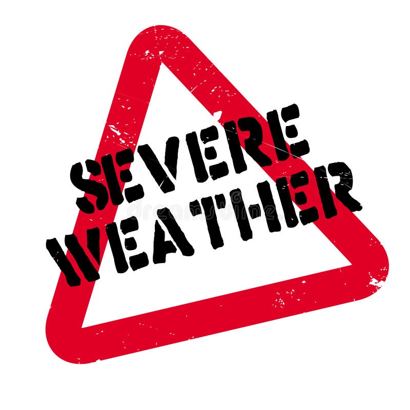 Severe Weather rubber stamp. Grunge design with dust scratches. Effects can be easily removed for a clean, crisp look. Color is easily changed.