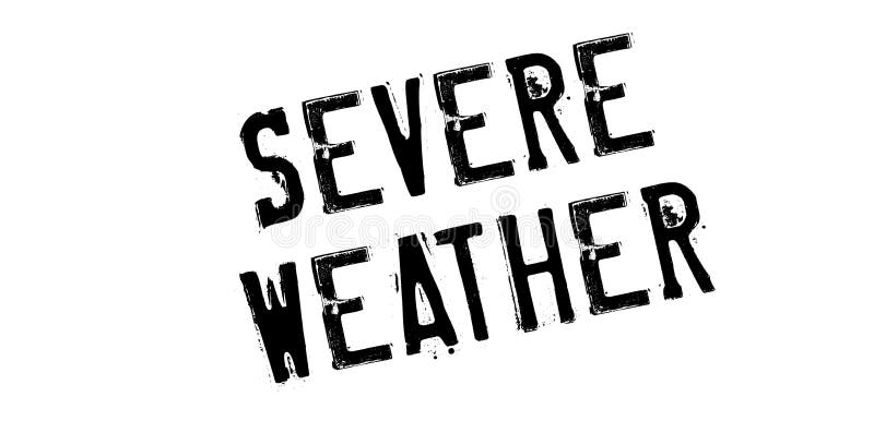 Severe Weather rubber stamp. Grunge design with dust scratches. Effects can be easily removed for a clean, crisp look. Color is easily changed.