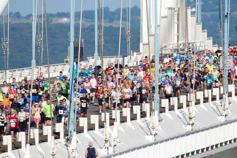 Severn Bridge Half Marathon, Gloucestershire, R-U photos stock Severn Bridge Half Marathon, Gloucestershire, R-U photos stock