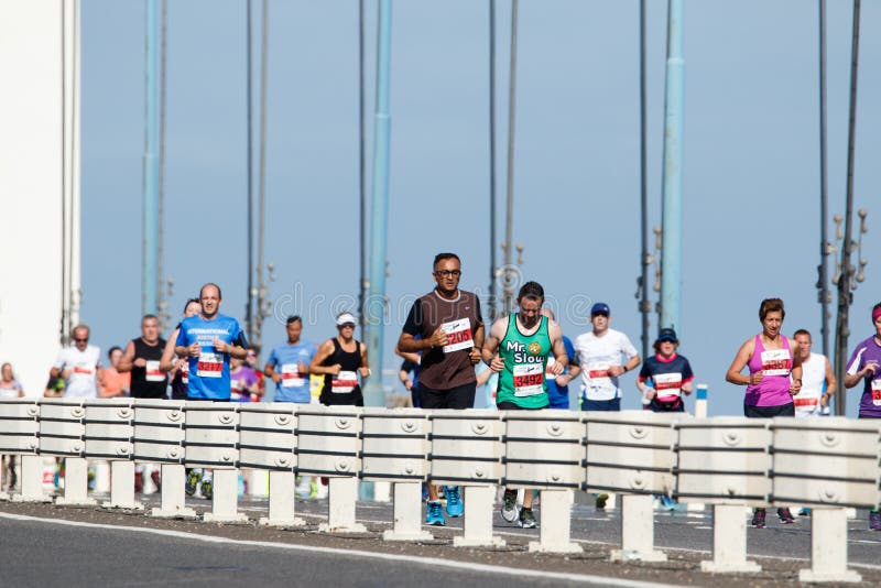 Severn Bridge Half Marathon, Gloucestershire, R-U image libre de droits Severn Bridge Half Marathon, Gloucestershire, R-U image libre de droits