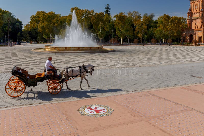 Sevilha Quadrado ou Plaza espanhola de Espana imagens de stock Sevilha Quadrado ou Plaza espanhola de Espana imagens de stock