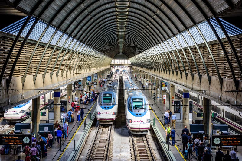 Sevilla Santa Justa Station stock afbeelding Sevilla Santa Justa Station stock afbeelding