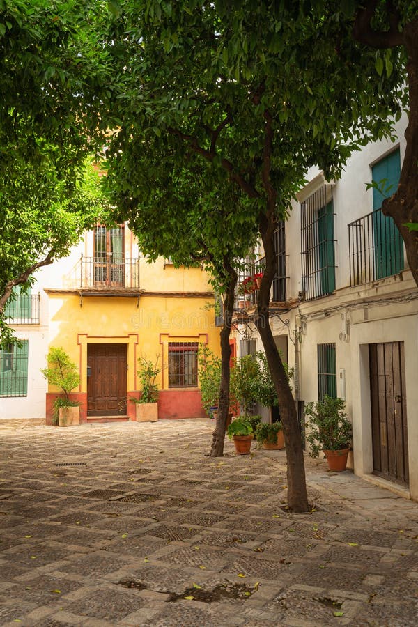 Sevilla, Spanje - het Historische district van Santa Cruz van Architectuurbarrio royalty-vrije stock foto Sevilla, Spanje - het Historische district van Santa Cruz van Architectuurbarrio royalty-vrije stock foto