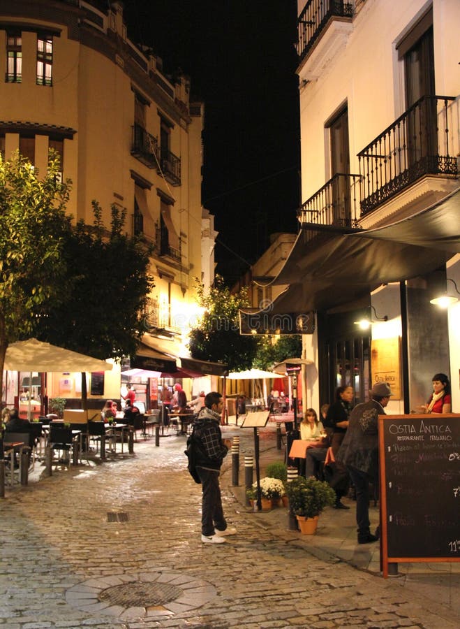 Seville Street at Night