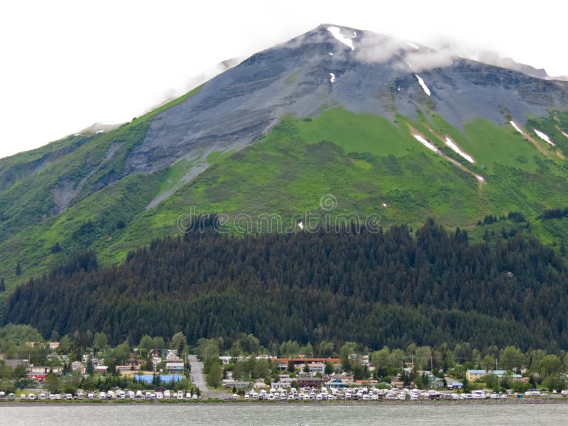 Seward för Alaska monteringsmaraton strand arkivfoto Seward för Alaska monteringsmaraton strand arkivfoto