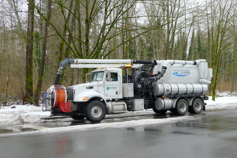 Sewer System Cleaning Truck Editorial Stock Photo Image of wastewater