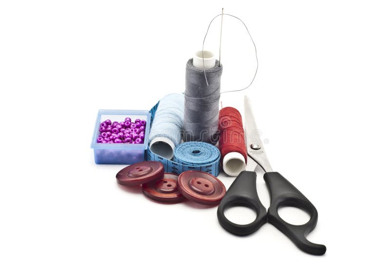 Sewing accessories stock image. Image of color, tailor 23825985