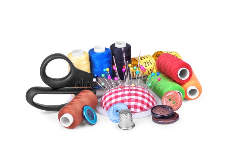 Sewing accessories stock image. Image of tailor, thimble 59632355