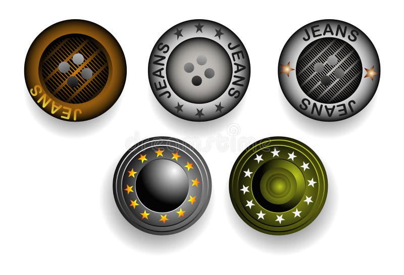 Jeans Buttons Stock Photo - Download Image Now - Bronze - Alloy