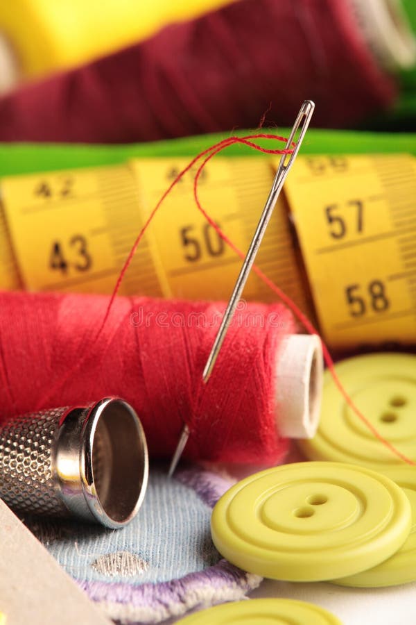 Sewing stock image. Image of craft, spool, hobby, patch 32357375