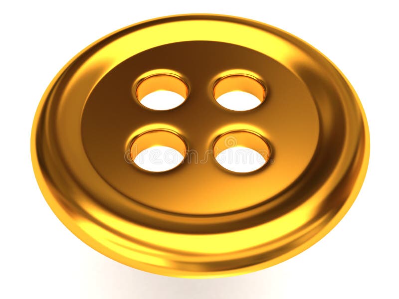 Sewing Gold Button Clothing Stock Illustration Illustration of
