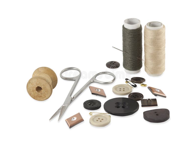Sewing kit royalty free stock photos