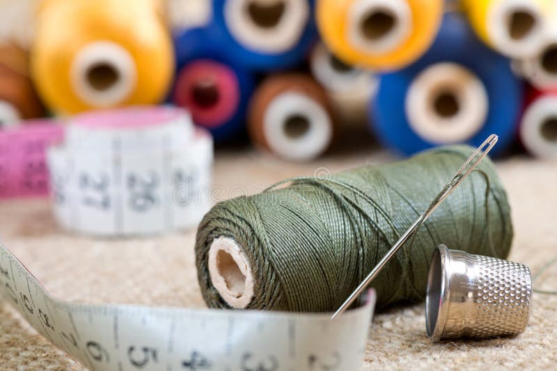 Sewing Kit with Tape Measure Stock Photo Image of selective, craft