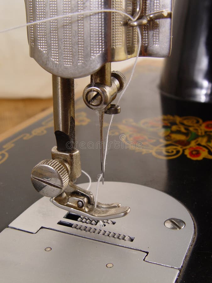 Sewing machine stock photo. Image of silver, blur, macro 2652594