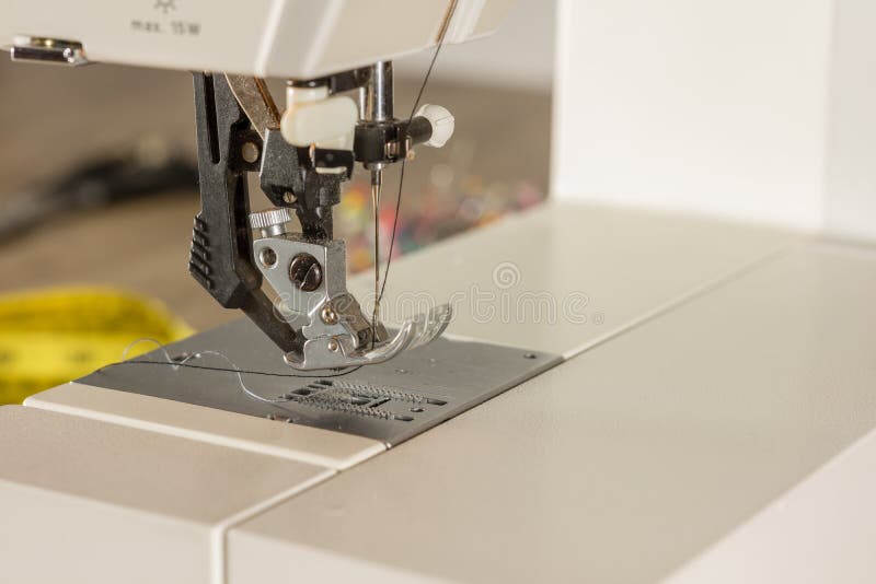 Sewing machine stock photo. Image of machine, cloth, material 82667866