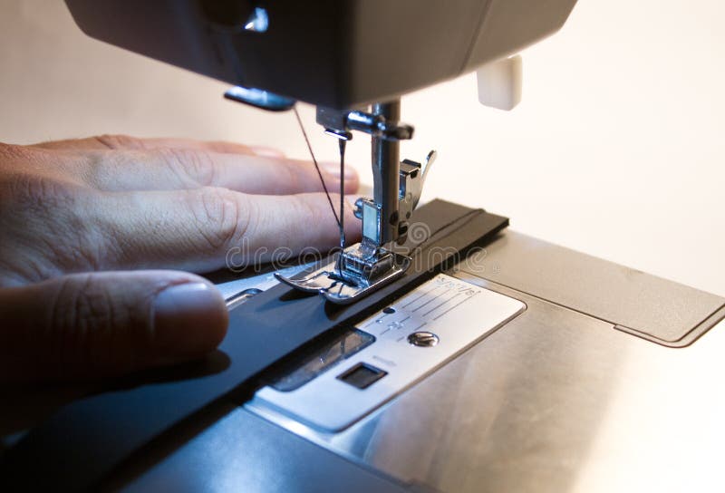 Closeup of the Hook and Feet on the Sewing Machine Stock Image Image