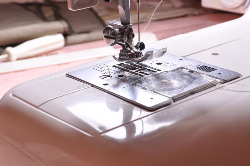 Sewing Machine To Work on the Desktop Stock Photo Image of electric